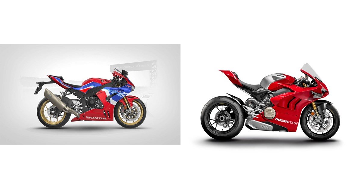 Motorrad Vergleich Honda CBR1000RR-R Fireblade SP 2023 vs. Ducati 