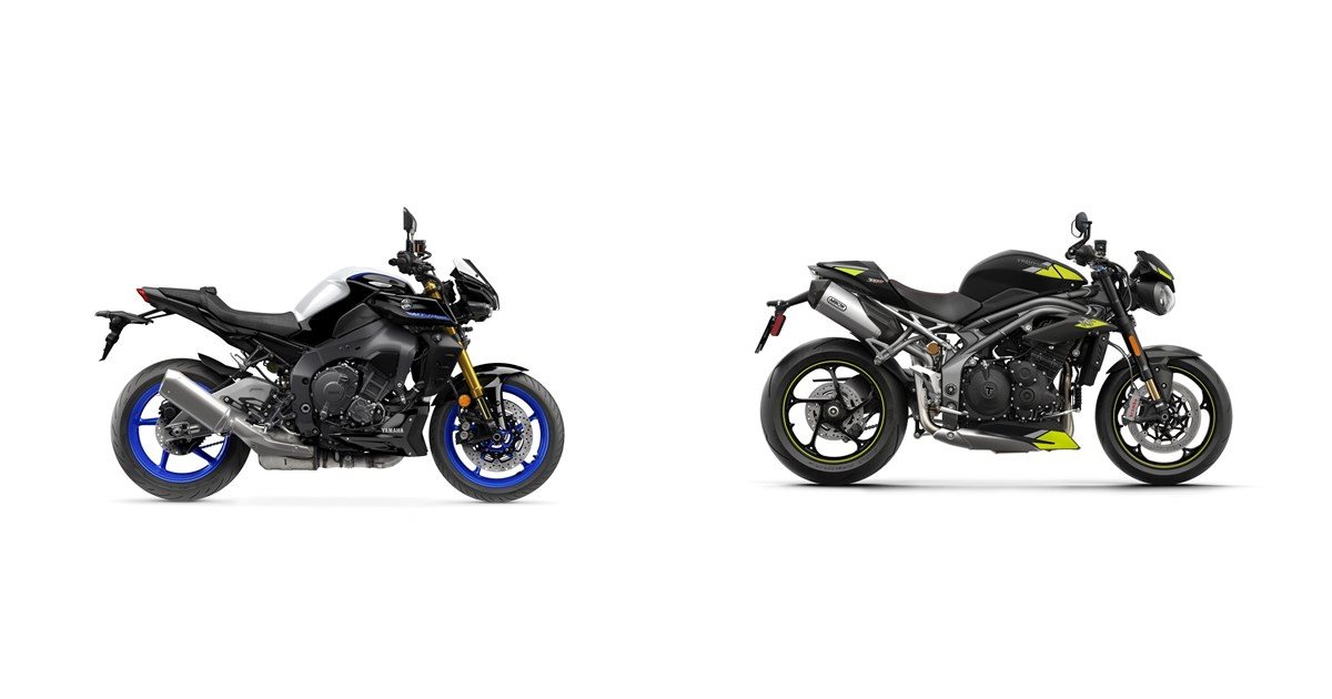 Motorrad Vergleich Yamaha MT-10 SP 2024 vs. Triumph Speed Triple RS 2020