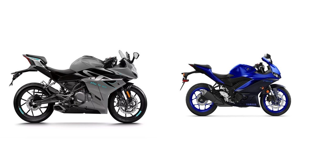 300 R3 Motorrad Vergleich CFMOTO 300SR 2023 vs. Yamaha R3 2023