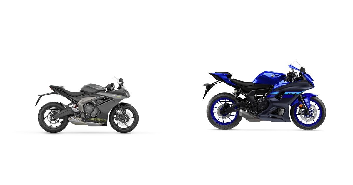 Motorrad Vergleich Triumph Daytona 660 2024 vs. Yamaha R7 2024