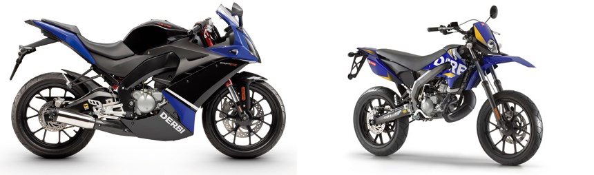 Derbi Runko Motorrad Vergleich Derbi GPR 50 Racing 2011 vs. Derbi Senda DRD X-Treme ...