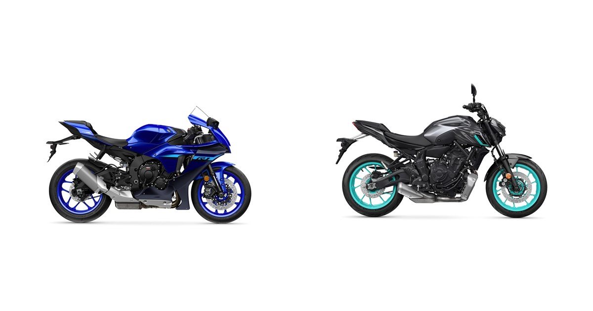 Motorrad Vergleich Yamaha R1 2024 Vs. Yamaha MT-07 2024