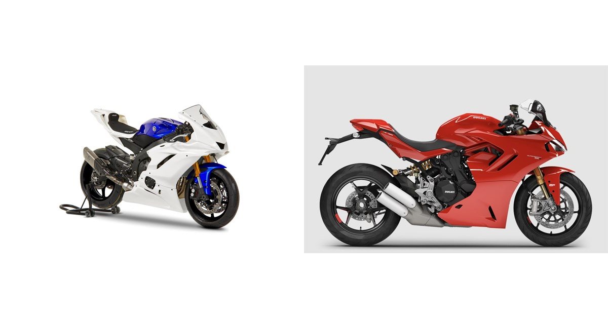 Motorrad Vergleich Yamaha R6 GYTR 2024 vs. Ducati SuperSport 950 S 2024