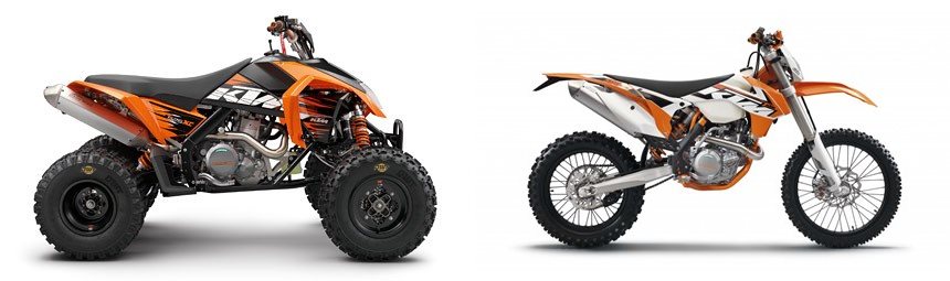KTM 525 XC ATV 2012 vs KTM 500 EXC 2016
