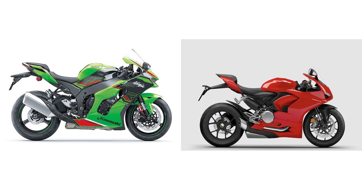 Kawasaki Ninja ZX-10R 2024 vs Ducati Panigale V2 2024