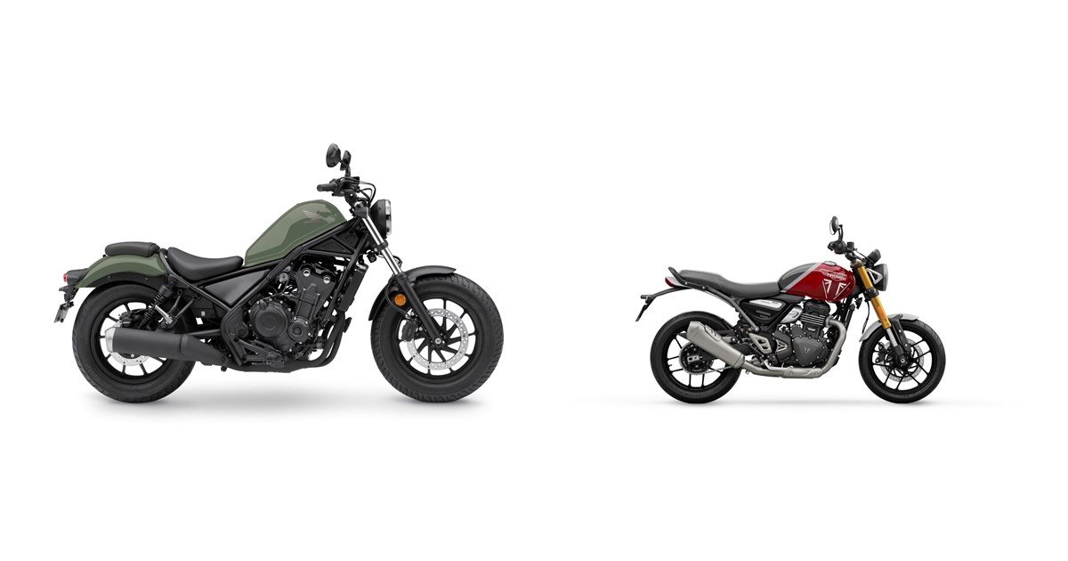 Motorrad Vergleich Honda CMX500 Rebel 2022 vs. Triumph Speed 400 2024