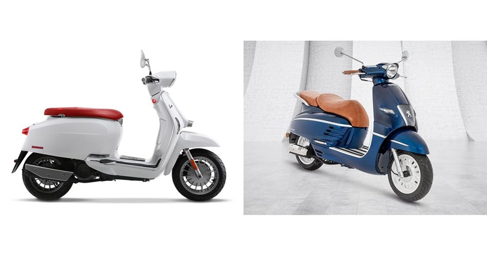 Motorrad Vergleich Lambretta V Special Vs Peugeot Django