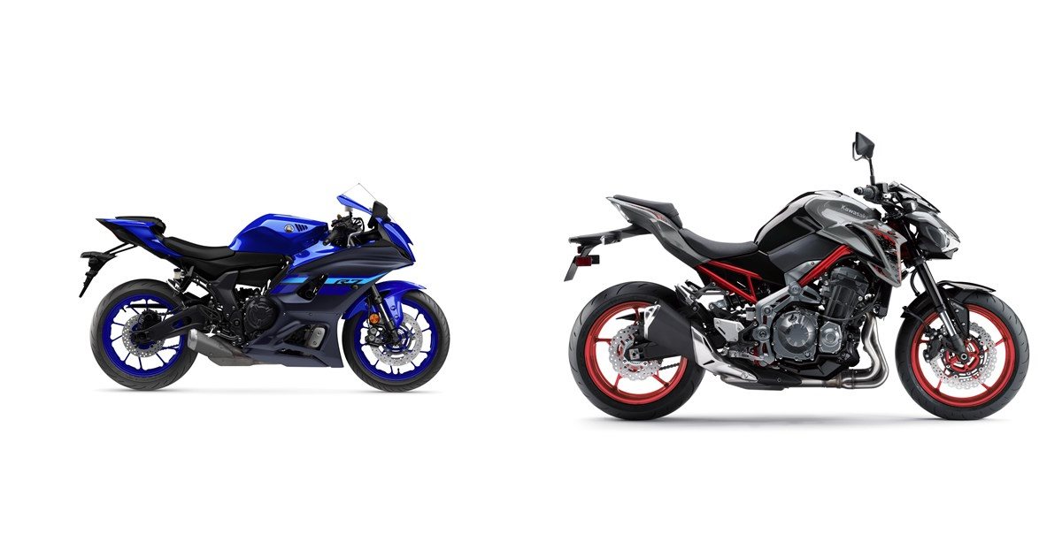 Motorrad Vergleich Yamaha R7 2024 vs. Kawasaki Z900 2019