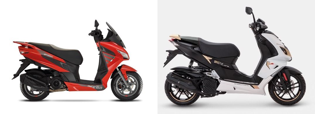 Motorrad Vergleich Aprilia Sxr 50 2024 Vs Peugeot Speedfight 4 50