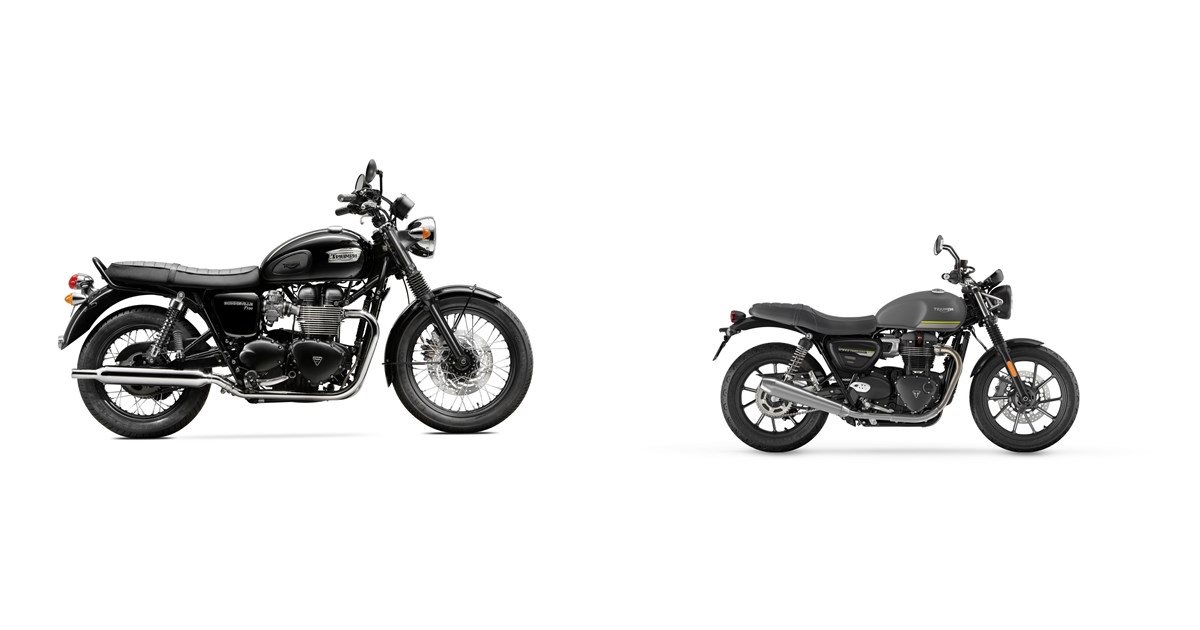 Motorrad Vergleich Triumph Bonneville T100 Black 2015 Vs Triumph Speed Twin 900 2023