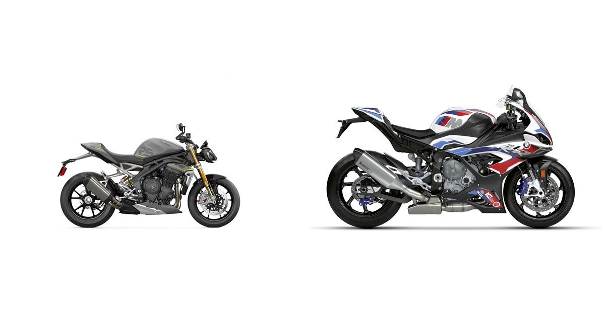 Motorrad Vergleich Triumph Speed Triple 1200 RS 2021 vs. BMW M 1000 RR 2022
