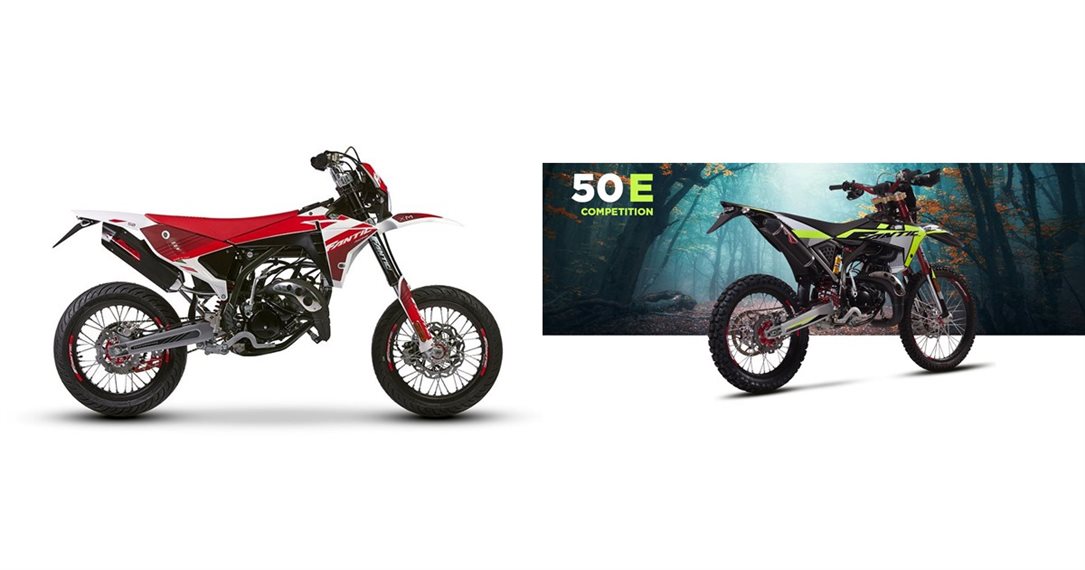 Motorrad Vergleich Fantic XM 50 Performance 2024 vs. Fantic 50M ...