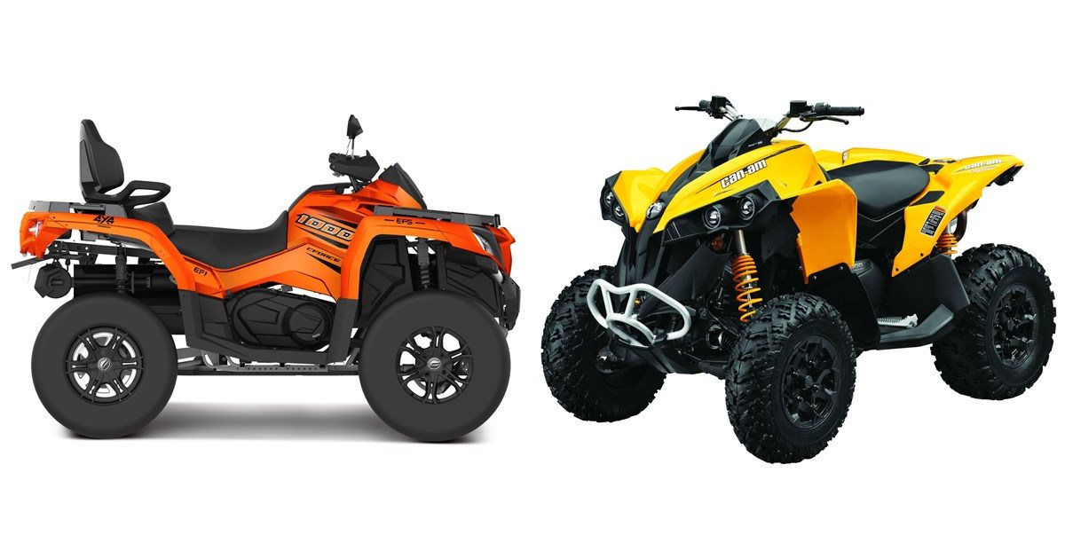 Motorrad Vergleich CFMOTO CForce 1000 V2 EFI 4x4 2020 vs. CanAm Renegade 1000 2013