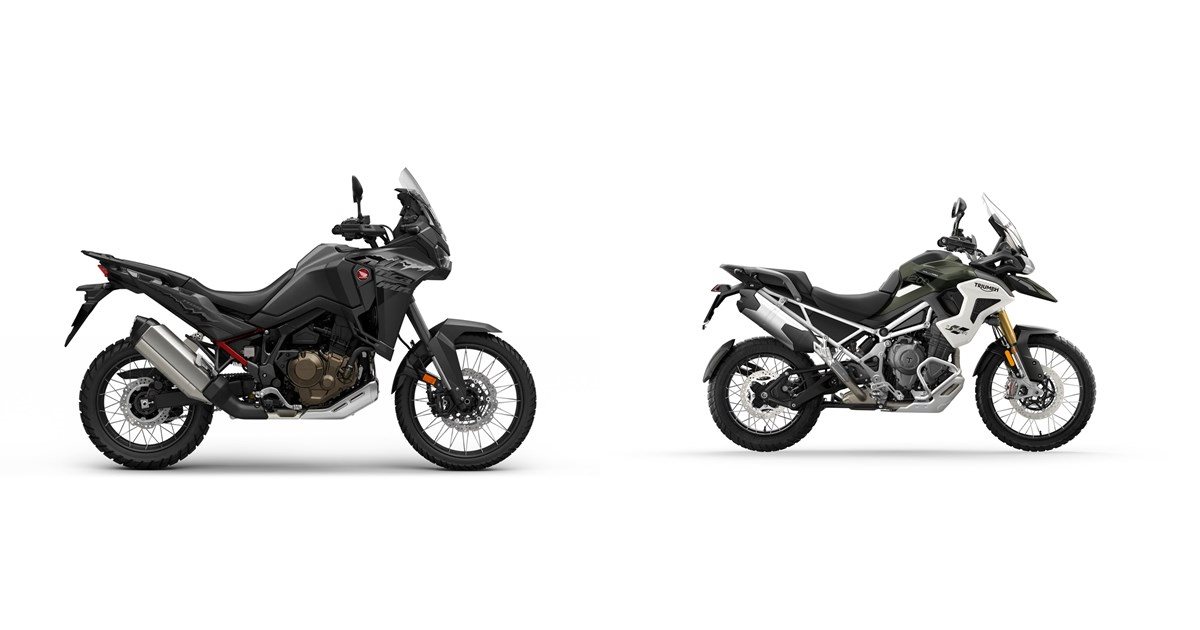 Motorrad Vergleich Honda CRF1100L Africa Twin 2024 vs. Triumph Tiger ...