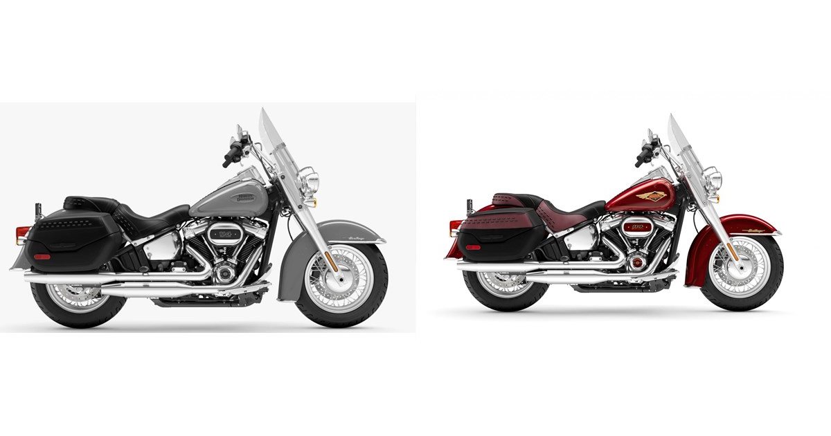 Motorrad Vergleich HarleyDavidson Softail Heritage Classic 114 FLHCS