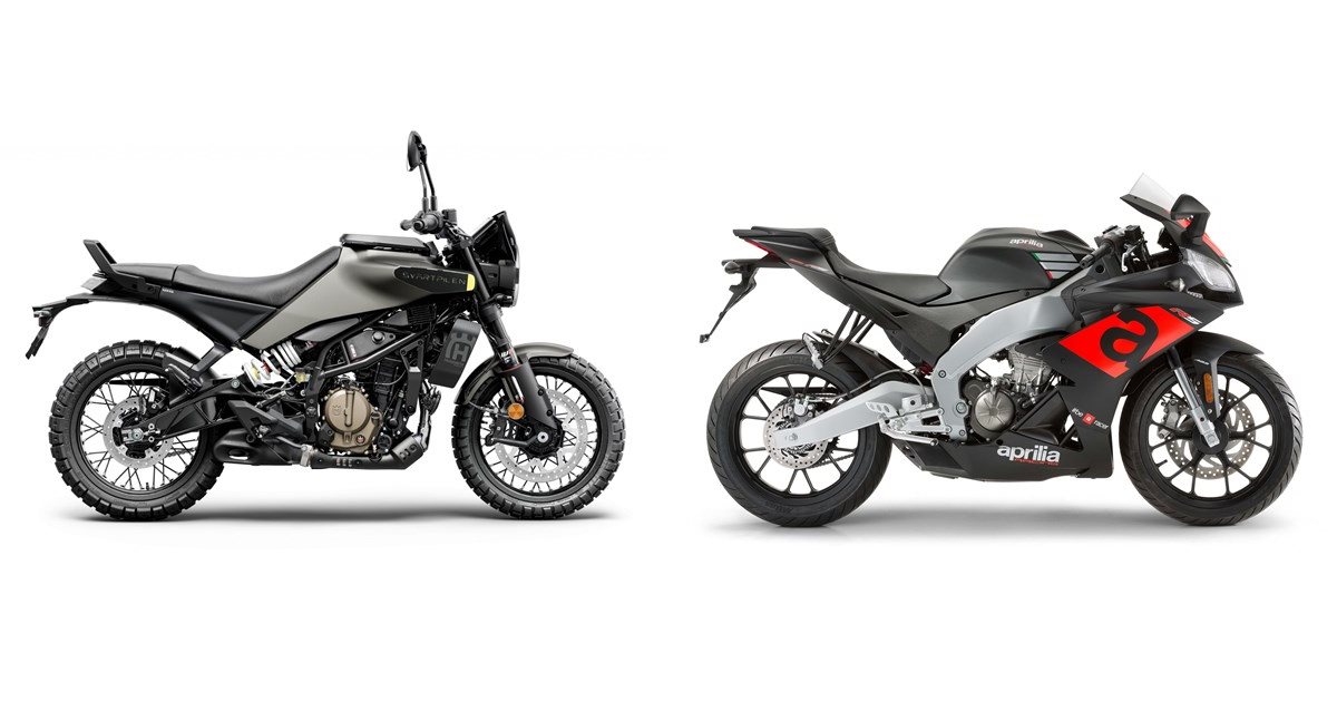 Motorrad Vergleich Husqvarna Svartpilen 125 2024 vs. Aprilia