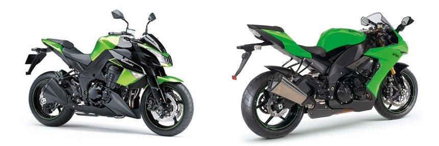 Kawasaki Z1000 2011 vs Kawasaki Ninja ZX-10R 2009