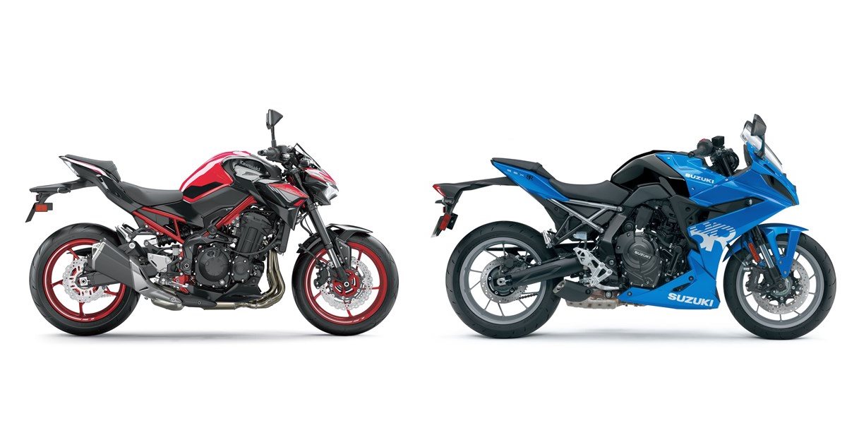 Kawasaki Z900 70kW 2024 vs Suzuki GSX-8R 2024
