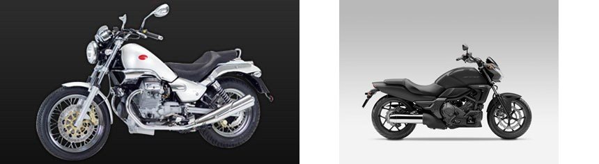 Motorrad Vergleich Moto Guzzi Nevada 750 Classic 2010 vs. Honda CTX 700 ...
