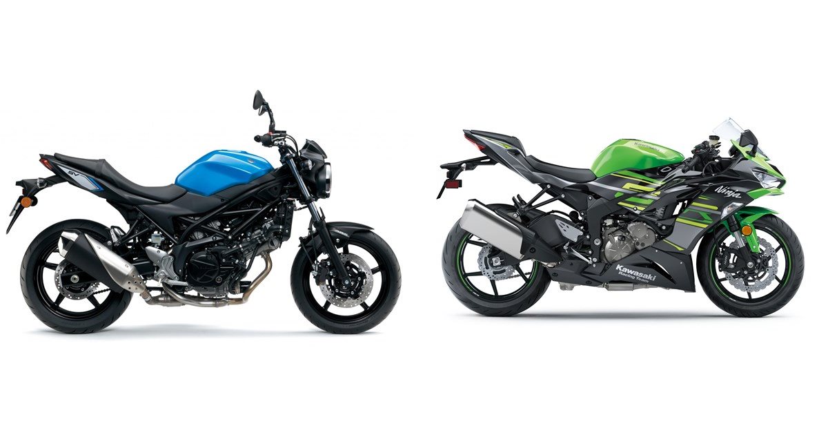 Suzuki SV 650 2016 vs Kawasaki Ninja ZX-6R 2019