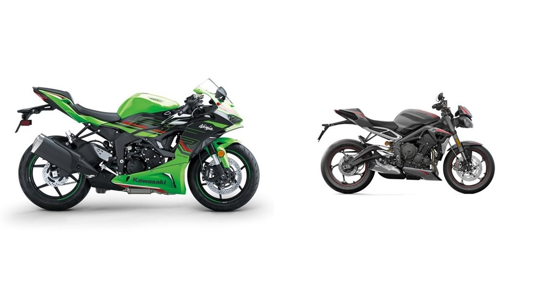 Kawasaki Ninja ZX-6R 2024 vs Triumph Street Triple 765 RS 2021