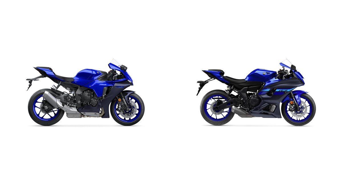 Motorrad Vergleich Yamaha R1 2023 vs. Yamaha R7 2024