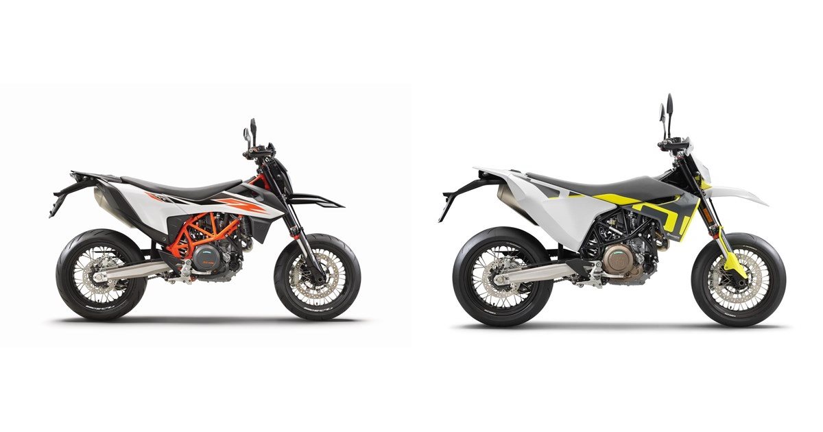 KTM 690 SMC R 2019 vs Husqvarna 701 Supermoto 2020