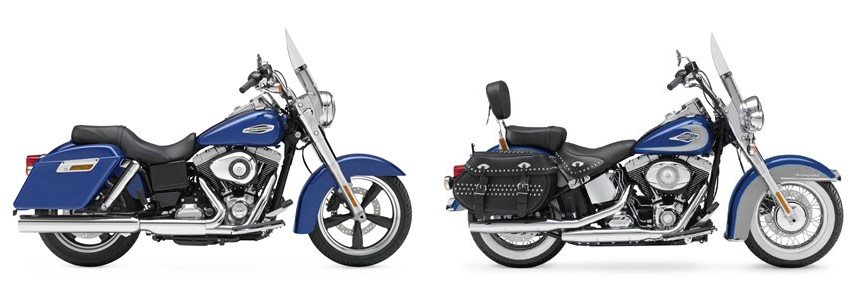 Harley Davidson Dyna Switchback FLD 2016 vs Harley Davidson Softail Heritage Classic FLSTC 2009
