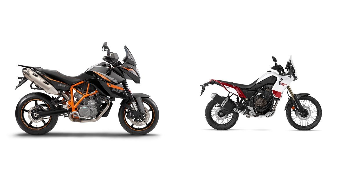 Motorrad Vergleich KTM 990 Supermoto T 2013 vs. Yamaha Tenere 700 2019