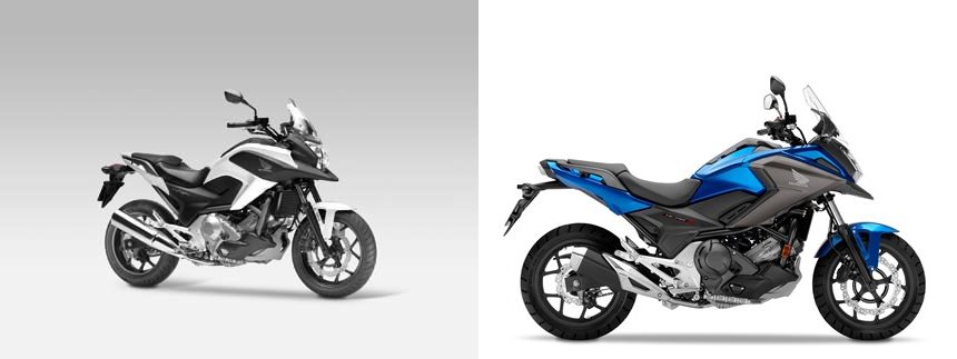 Motorrad Vergleich Honda NC700X 2012 vs. Honda NC750X 2020