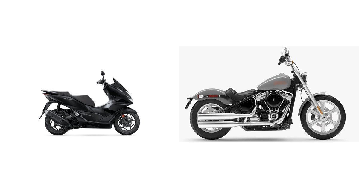 Motorrad Vergleich Honda PCX 125 2023 vs. Harley-Davidson Softail ...