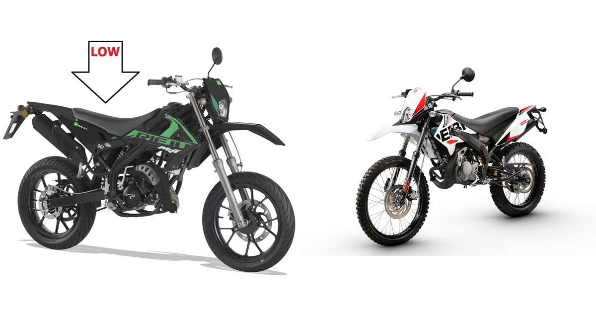 Motorrad Vergleich Rieju MRT 50 2023 vs. Derbi Senda DRD X-Treme 50 R 2013