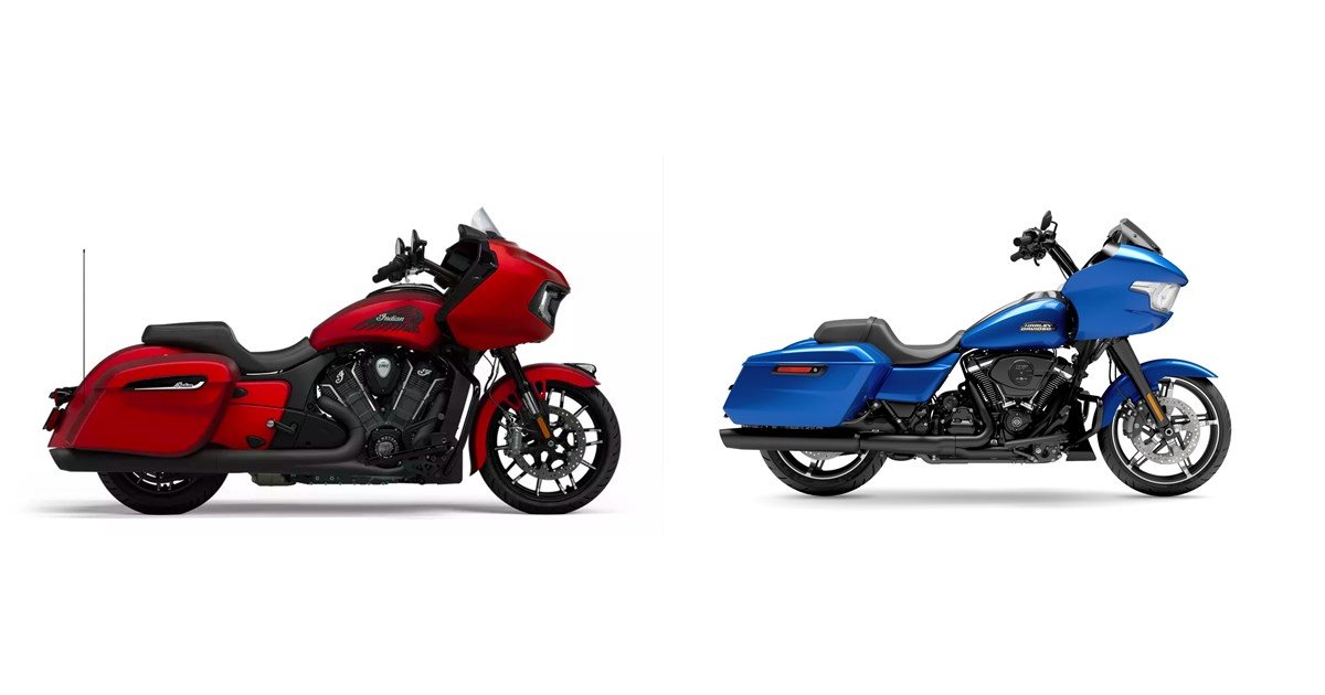 Motorrad Vergleich Indian Challenger Dark Horse 2024 vs. Harley