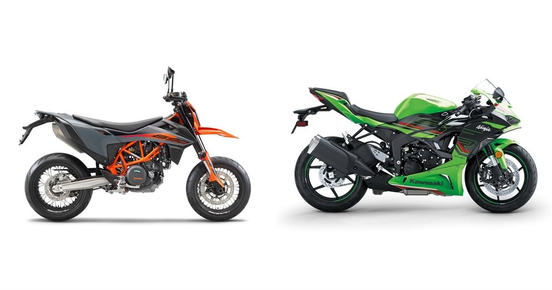 KTM 690 SMC R 2021 vs Kawasaki Ninja ZX-6R 2024