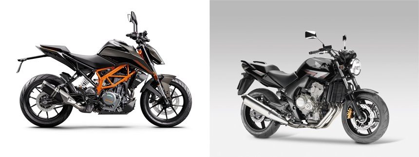 Motorrad Vergleich Ktm Duke Vs Honda Cbf