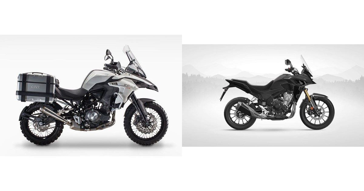 Motorrad Vergleich Benelli TRK 502 2018 vs. Honda CB500X 2023