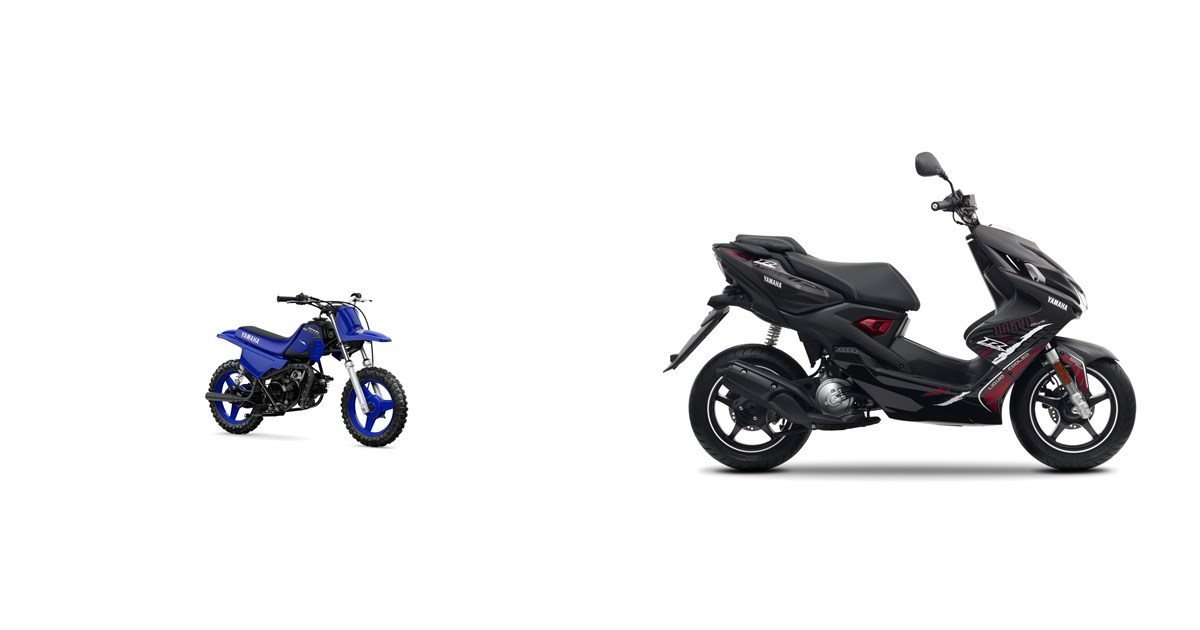 Motorrad Vergleich Yamaha PW50 2023 Vs Yamaha Aerox Naked 2015