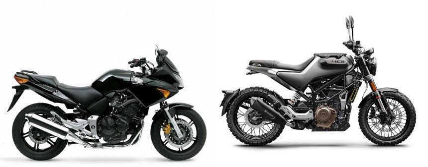 Motorrad Vergleich Honda Cbf 600 S 05 Vs Husqvarna Svartpilen 401 21