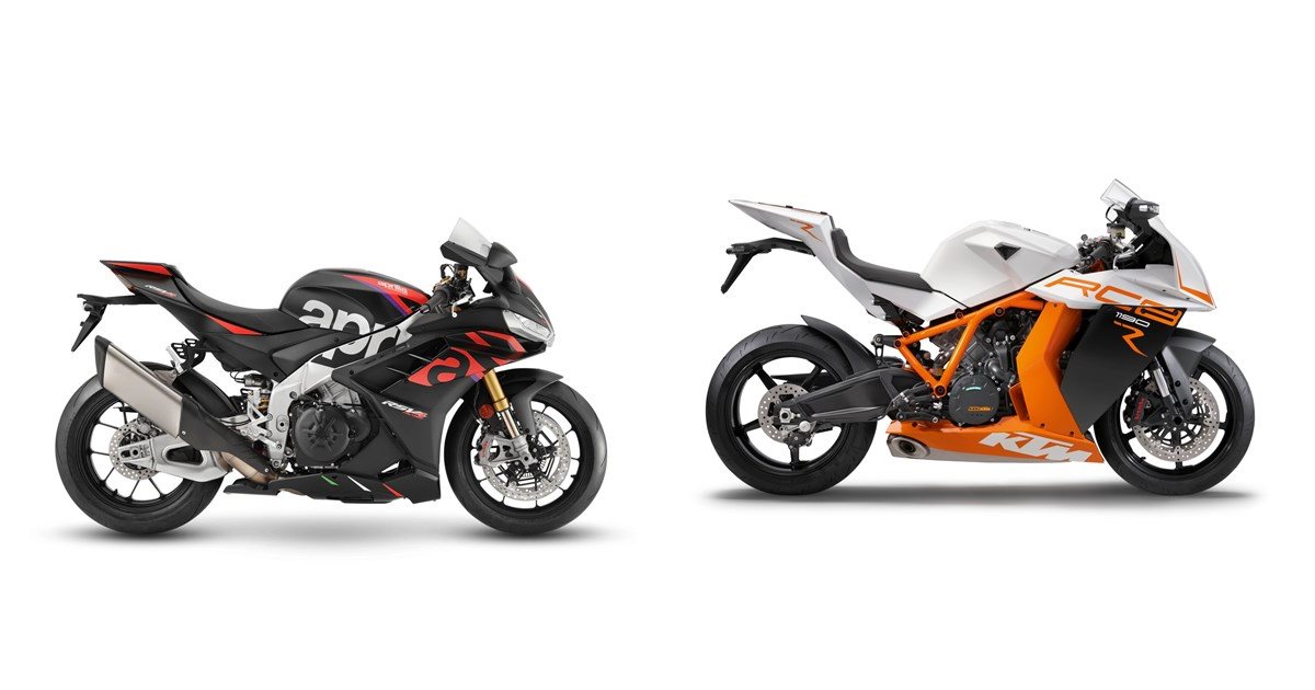 Motorrad Vergleich Aprilia RSV4 1100 Factory 2024 vs. KTM 1190 RC8 R 2015