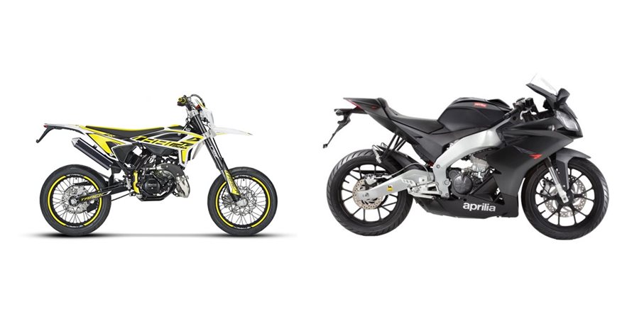 Motorrad Vergleich Beta RR 50 Motard Track 2023 vs. Aprilia RS4 125 2016