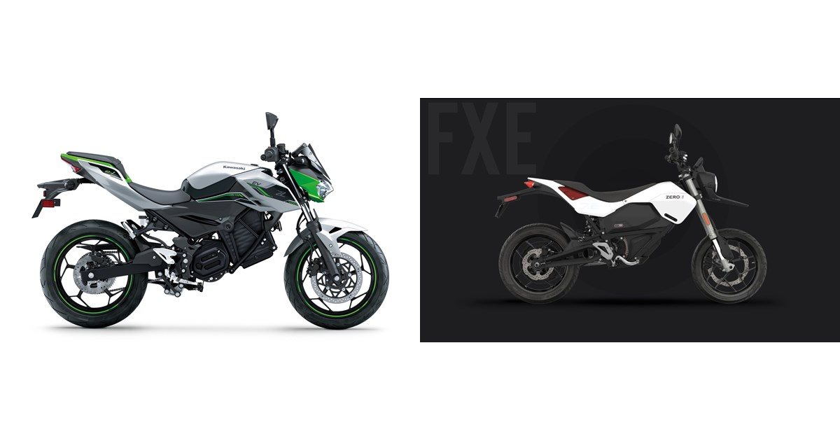 Motorrad Vergleich Kawasaki Z e1 2024 vs. Zero FXE 2024