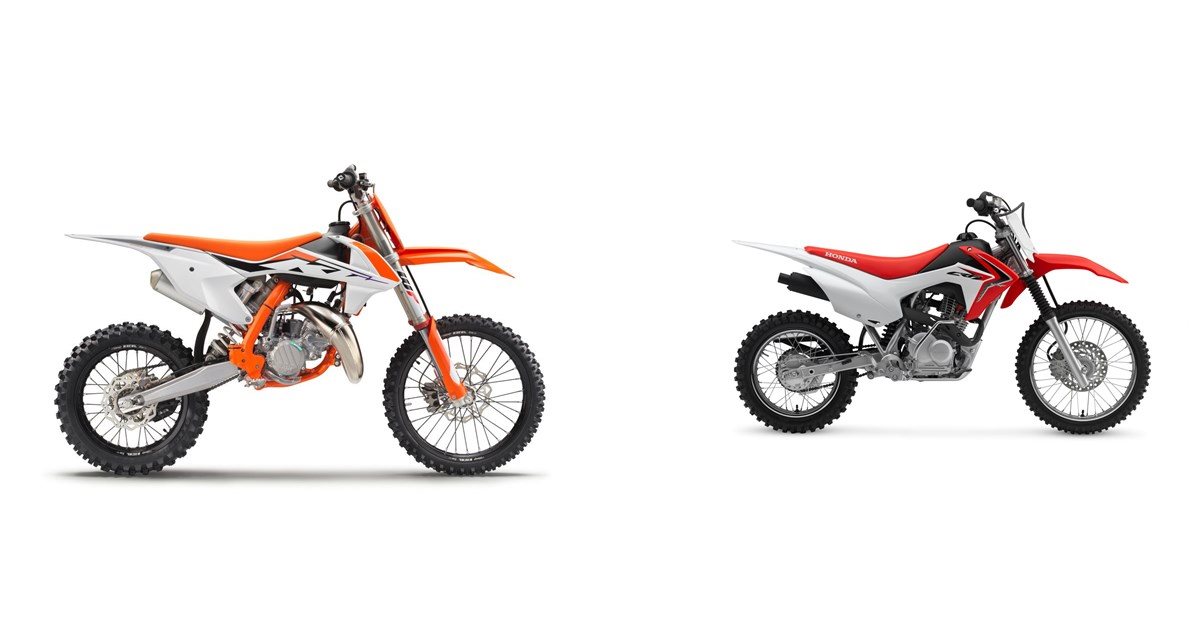 KTM 85 SX 19/16 2023 vs Honda CRF125F 2019
