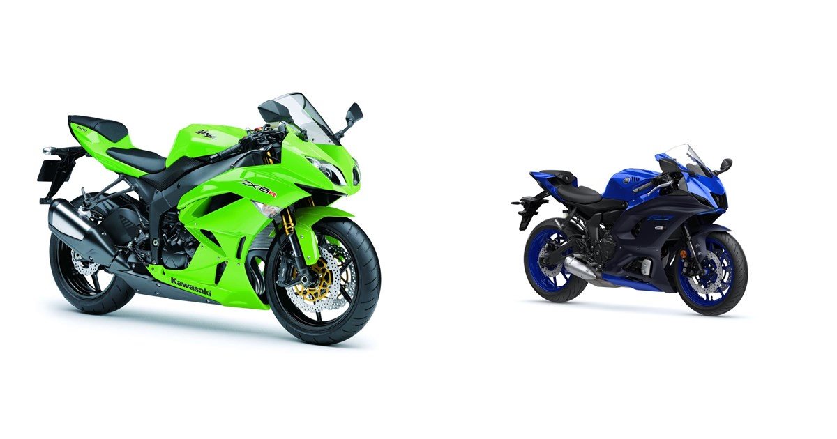 Kawasaki Ninja ZX-6R 2013 vs Yamaha R7 2022
