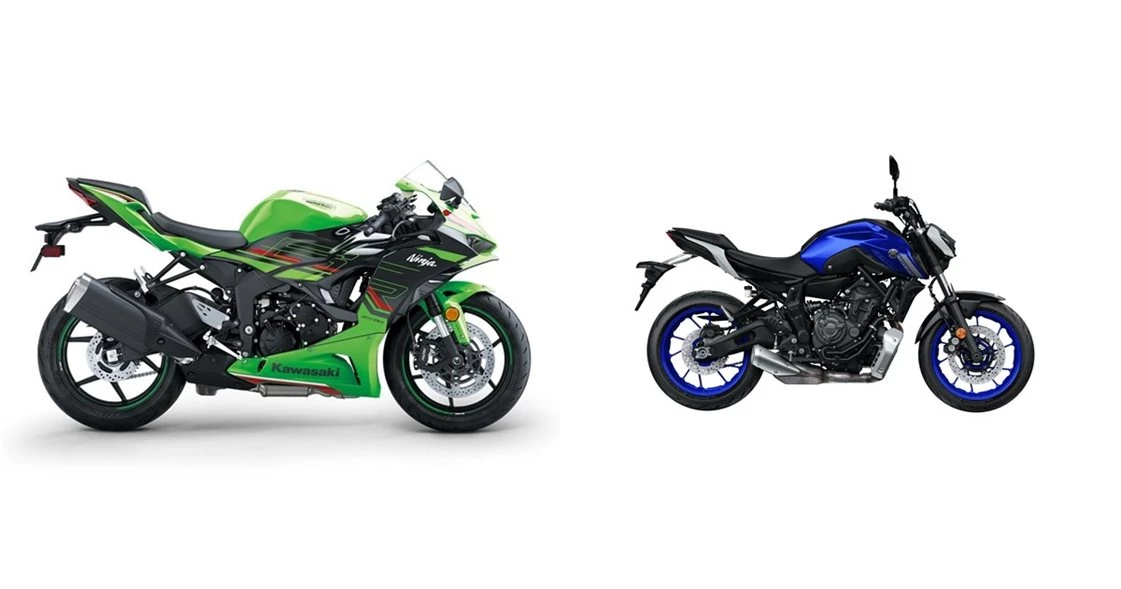 Kawasaki Ninja ZX-6R 2024 vs Yamaha MT-07 2021