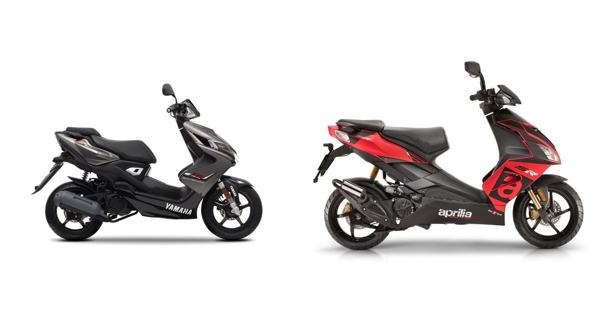 Motorrad Vergleich Yamaha Aerox Vs Aprilia Sr R