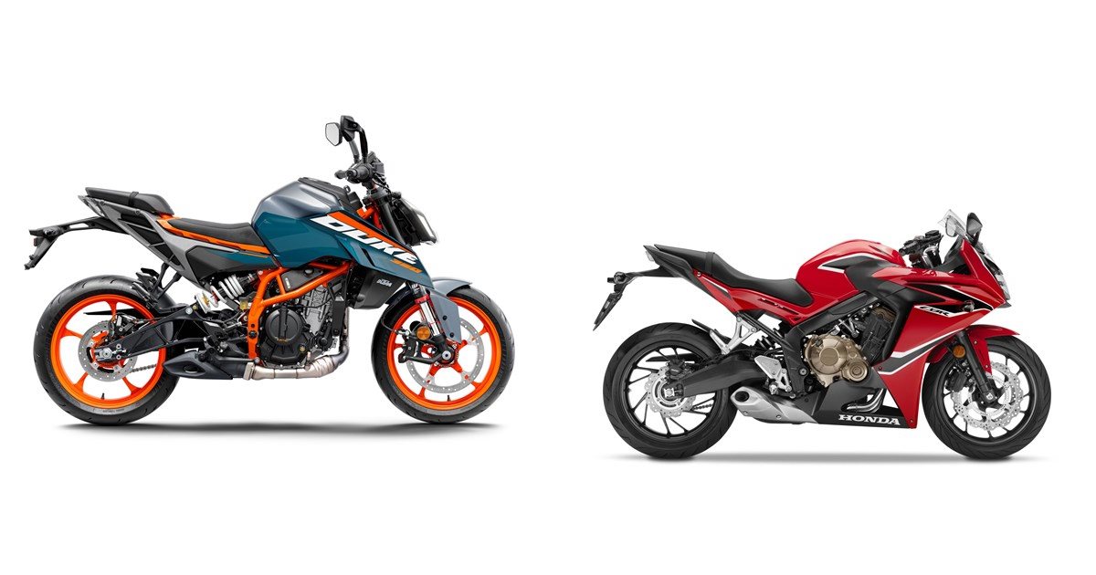 Motorrad Vergleich Ktm 390 Duke 2024 Vs Honda Cbr 650f 2018