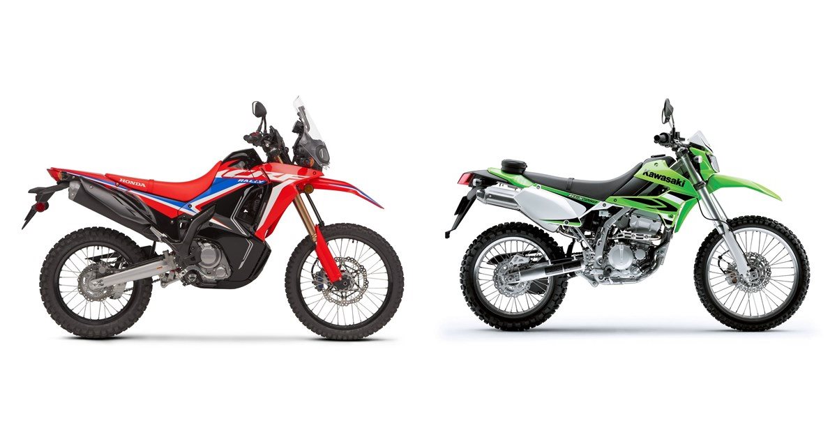 Motorrad Vergleich Honda CRF300 Rally 2024 vs. Kawasaki KLX 250 2016