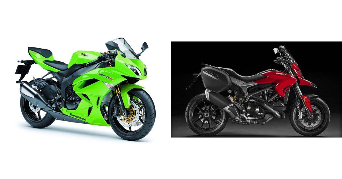 カリカリ Kawasaki Ninja ZX-6R 2015 vs Ducati Hyperstrada 939 2017