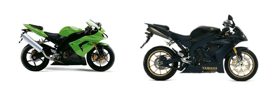 Motorrad Vergleich Kawasaki Ninja ZX-10R 2005 vs. Yamaha R1 2006