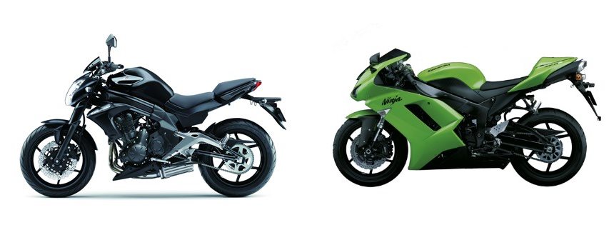 Kawasaki ER-6n 2013 vs Kawasaki Ninja ZX-6R 2008